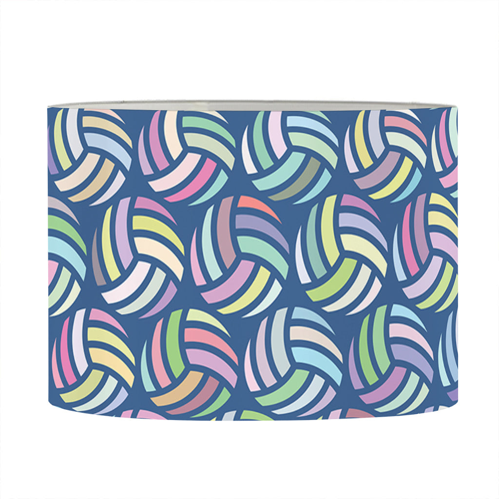 Pastel Volleyball Pattern Print Drum Lamp Shade