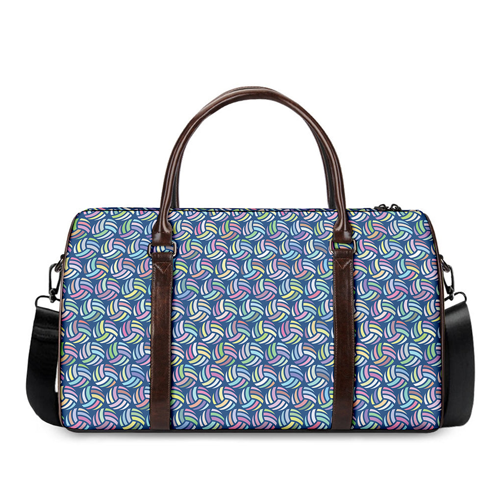 Pastel Volleyball Pattern Print Duffle Bag
