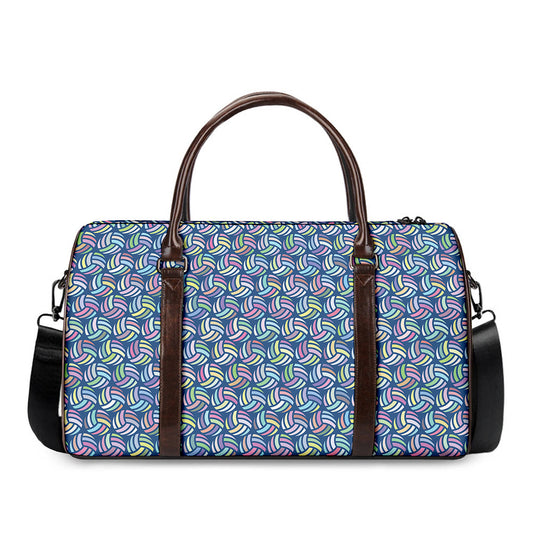 Pastel Volleyball Pattern Print Duffle Bag