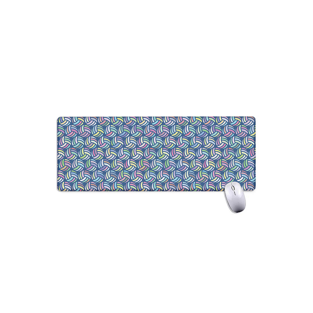 Pastel Volleyball Pattern Print Extended Mouse Pad