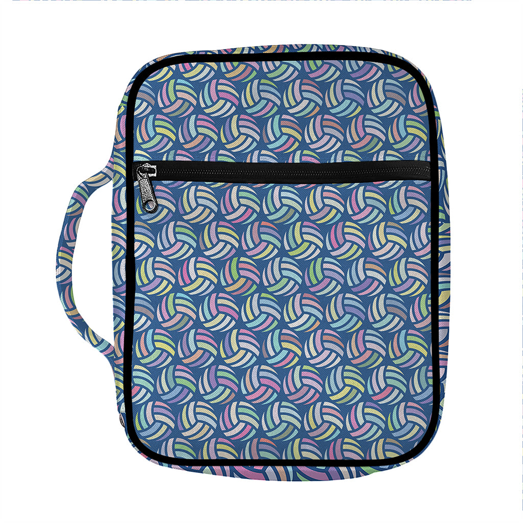 Pastel Volleyball Pattern Print Front Pocket Bible Bag