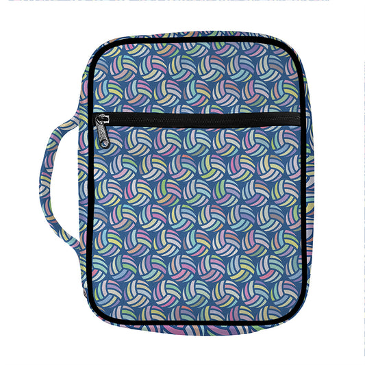 Pastel Volleyball Pattern Print Front Pocket Bible Bag