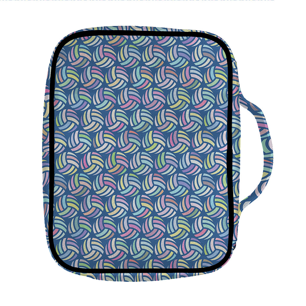 Pastel Volleyball Pattern Print Front Pocket Bible Bag