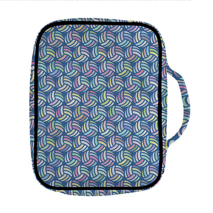 Pastel Volleyball Pattern Print Front Pocket Bible Bag