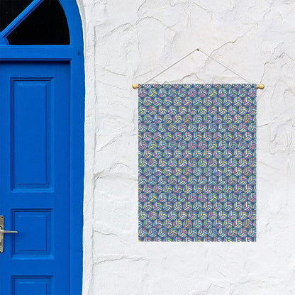 Pastel Volleyball Pattern Print Garden Flag