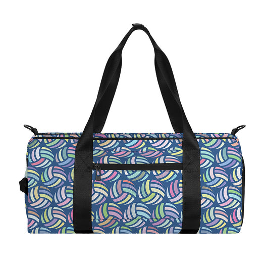 Pastel Volleyball Pattern Print Gym Bag