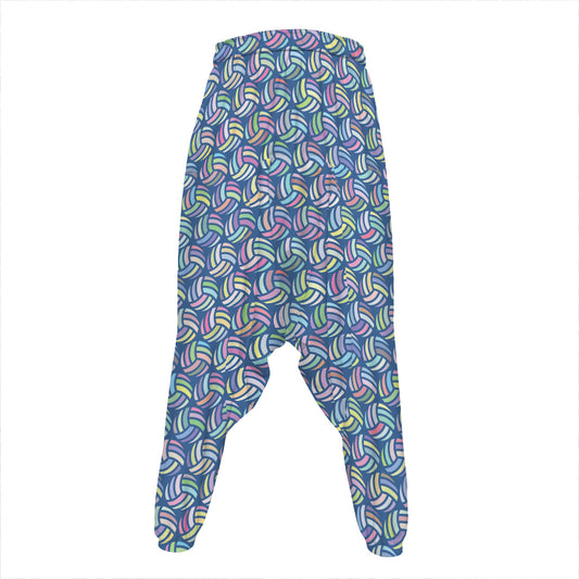 Pastel Volleyball Pattern Print Hammer Pants