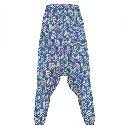 Pastel Volleyball Pattern Print Hammer Pants
