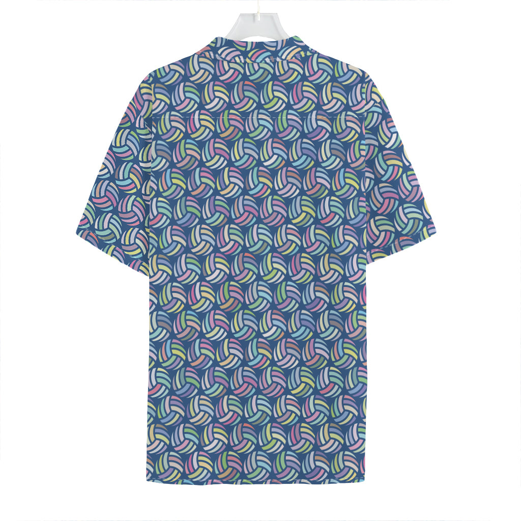 Pastel Volleyball Pattern Print Hawaiian Shirt