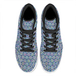 Pastel Volleyball Pattern Print High Top Leather Sneakers