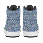 Pastel Volleyball Pattern Print High Top Leather Sneakers