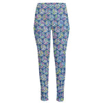 Pastel Volleyball Pattern Print High-Waisted Pocket Leggings