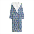 Pastel Volleyball Pattern Print Hooded Bathrobe