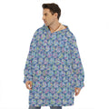 Pastel Volleyball Pattern Print Hoodie Blanket