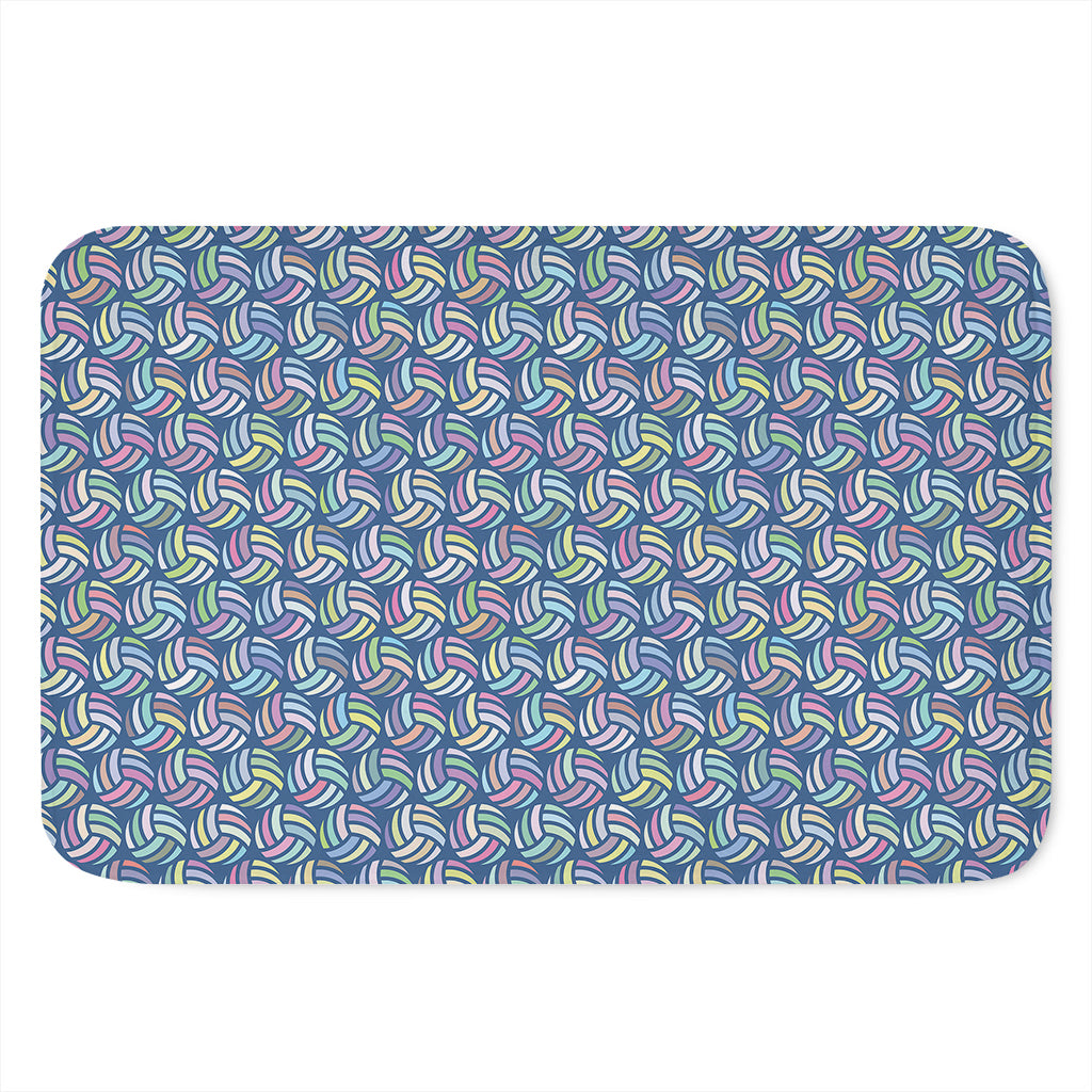 Pastel Volleyball Pattern Print Indoor Door Mat