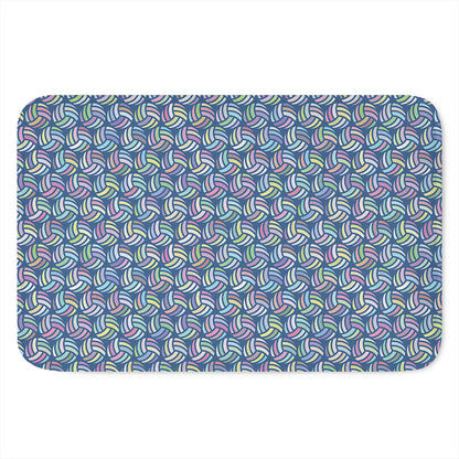 Pastel Volleyball Pattern Print Indoor Door Mat