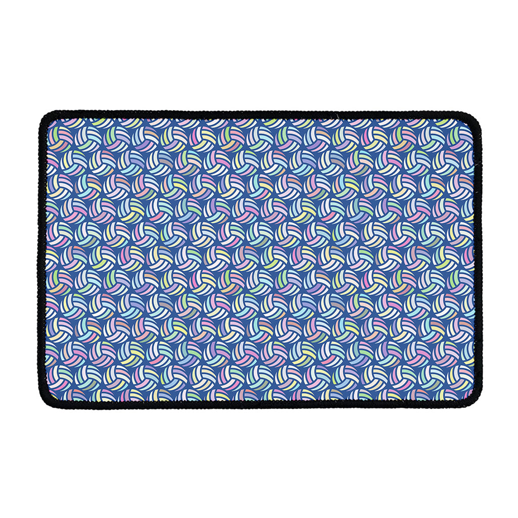 Pastel Volleyball Pattern Print Kitchen Mat
