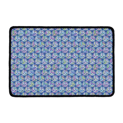 Pastel Volleyball Pattern Print Kitchen Mat