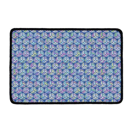 Pastel Volleyball Pattern Print Kitchen Mat