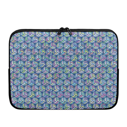 Pastel Volleyball Pattern Print Laptop Sleeve