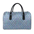 Pastel Volleyball Pattern Print Leather Duffel Bag