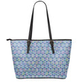 Pastel Volleyball Pattern Print Leather Tote Bag With Zipper