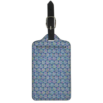 Pastel Volleyball Pattern Print Luggage Tag