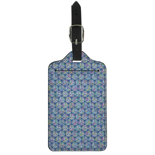 Pastel Volleyball Pattern Print Luggage Tag