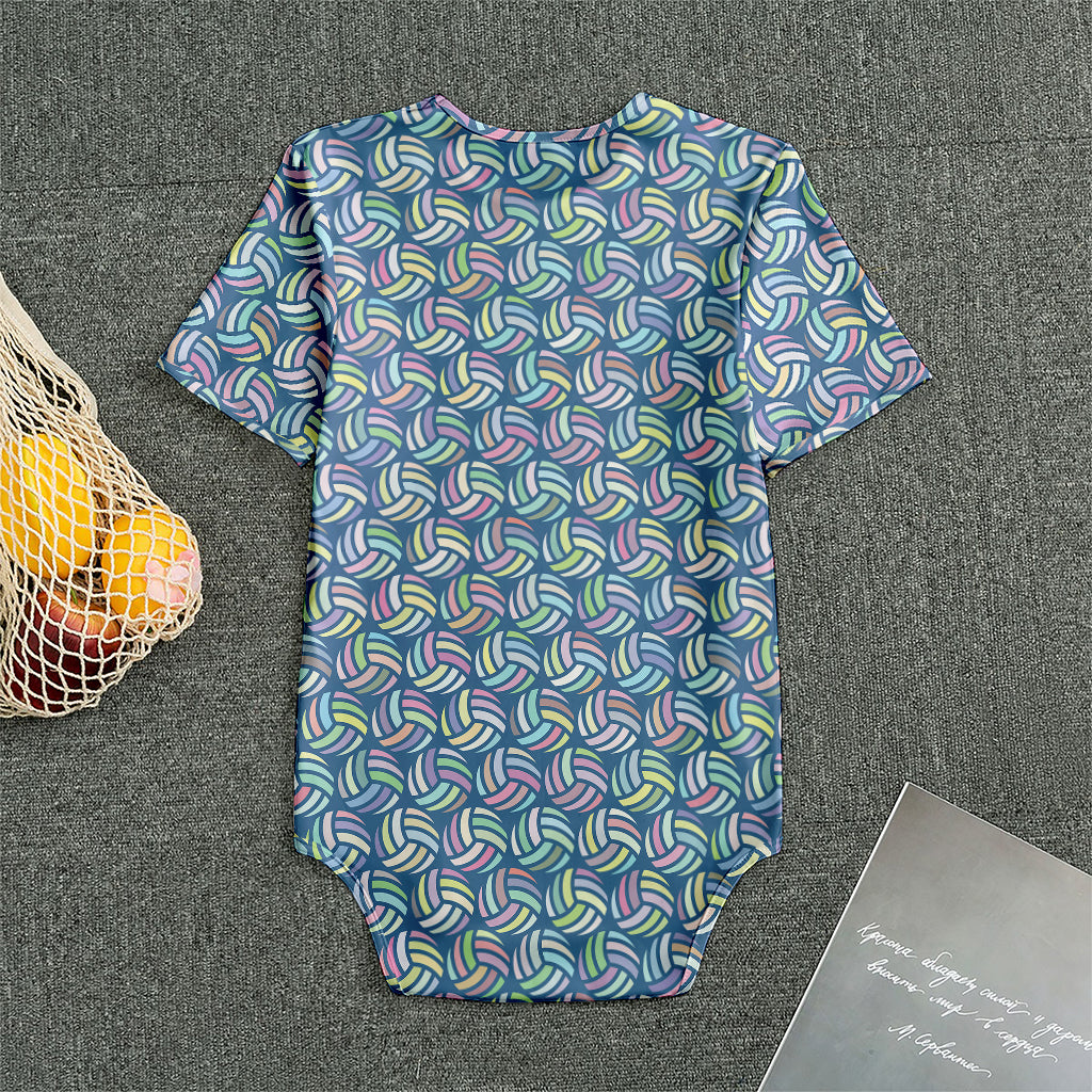 Pastel Volleyball Pattern Print Men's Bodysuit