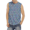 Pastel Volleyball Pattern Print Men's Fitness Tank Top