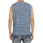 Pastel Volleyball Pattern Print Men's Fitness Tank Top