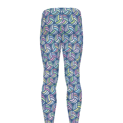 Pastel Volleyball Pattern Print Men's leggings