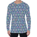 Pastel Volleyball Pattern Print Men's Long Sleeve T-Shirt