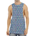 Pastel Volleyball Pattern Print Men's Muscle Tank Top