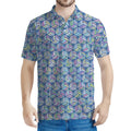Pastel Volleyball Pattern Print Men's Polo Shirt