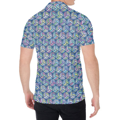 Pastel Volleyball Pattern Print Men's Shirt