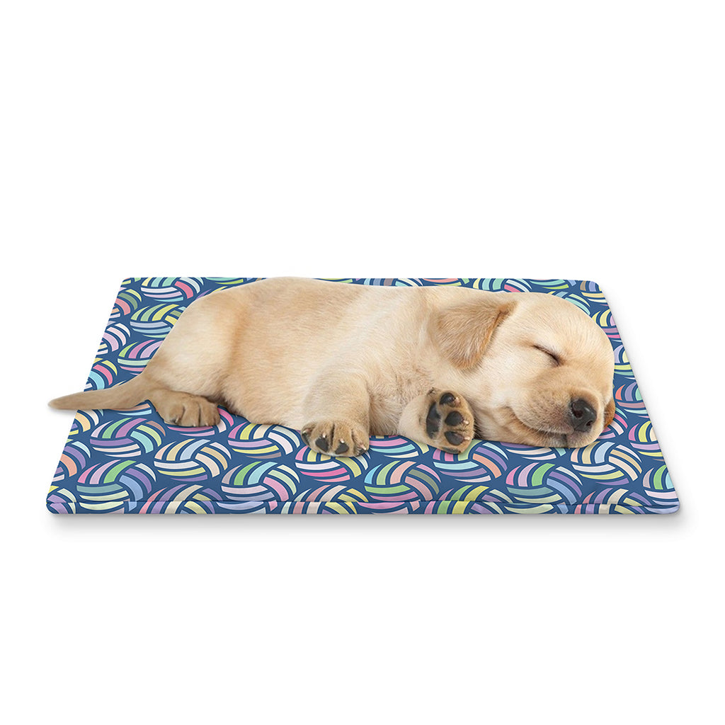 Pastel Volleyball Pattern Print Pet Cooling Mat Cover