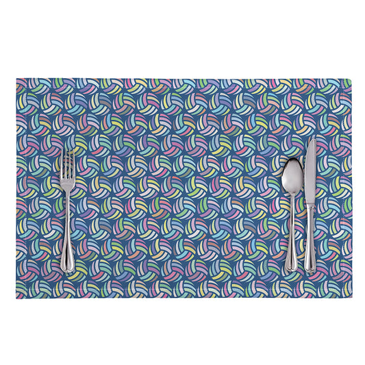 Pastel Volleyball Pattern Print Placemat
