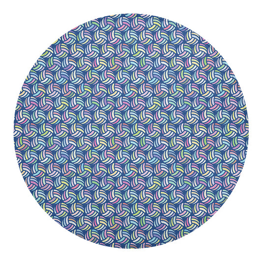 Pastel Volleyball Pattern Print Round Blanket