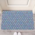Pastel Volleyball Pattern Print Rubber Doormat