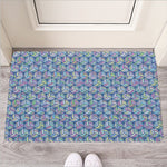 Pastel Volleyball Pattern Print Rubber Doormat