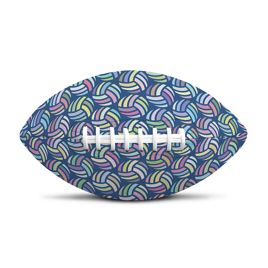 Pastel Volleyball Pattern Print Rugby Ball