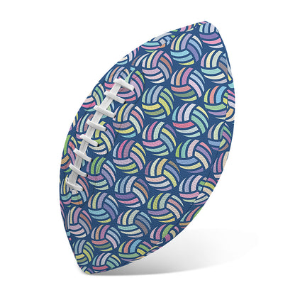 Pastel Volleyball Pattern Print Rugby Ball