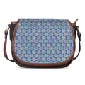Pastel Volleyball Pattern Print Saddle Bag