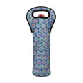 Pastel Volleyball Pattern Print Single Neoprene Wine Tote