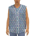 Pastel Volleyball Pattern Print Sleeveless Baseball Jersey