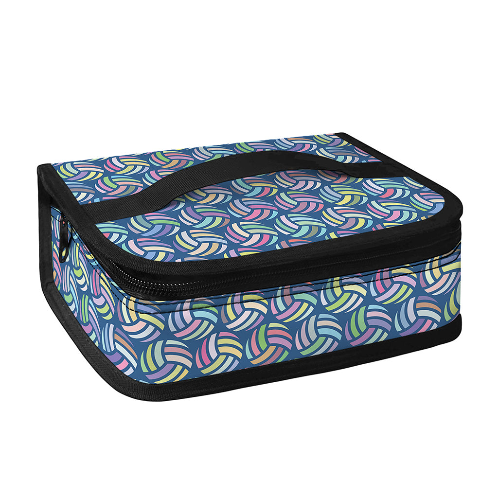 Pastel Volleyball Pattern Print Small Lunch Bag