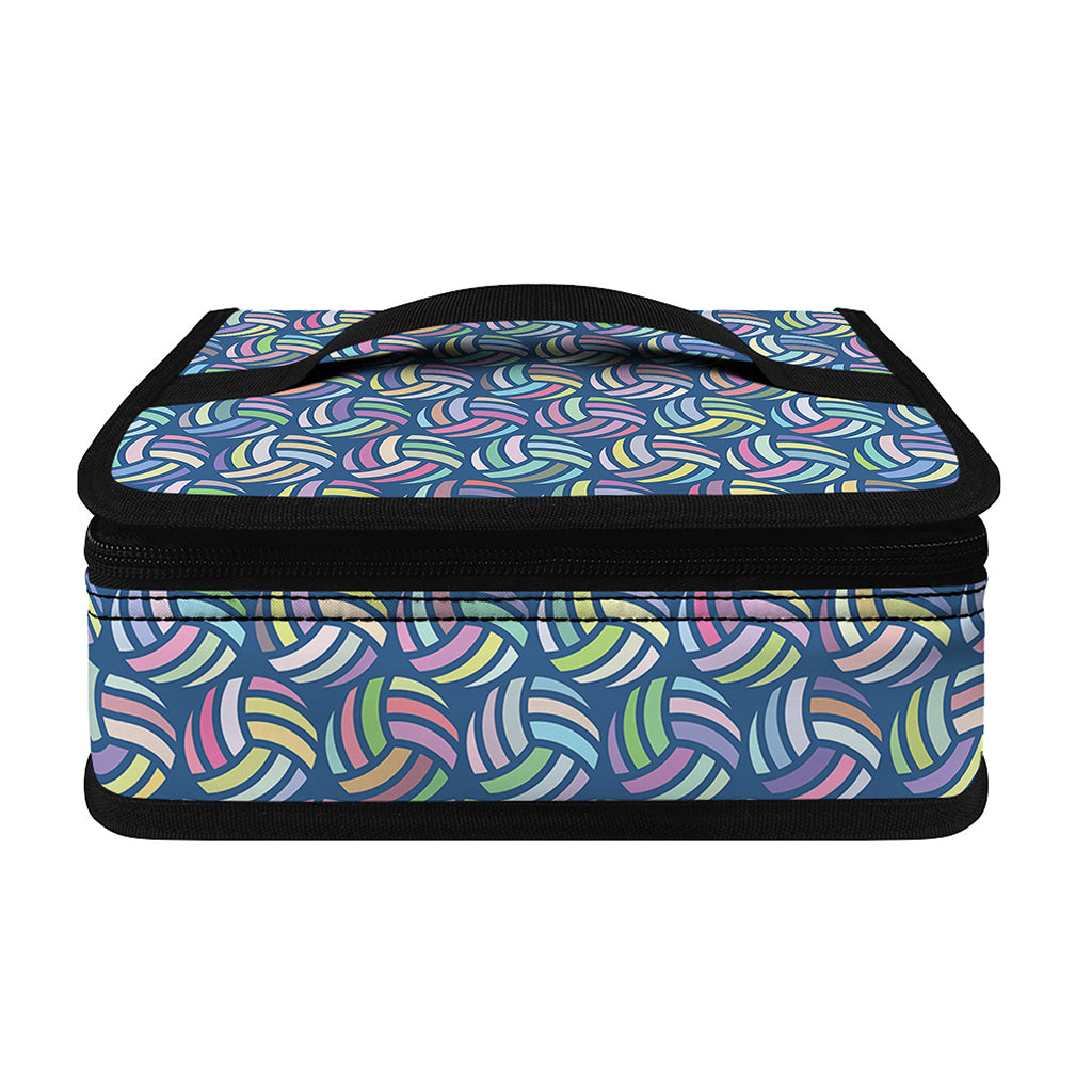Pastel Volleyball Pattern Print Small Lunch Bag