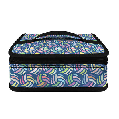 Pastel Volleyball Pattern Print Small Lunch Bag