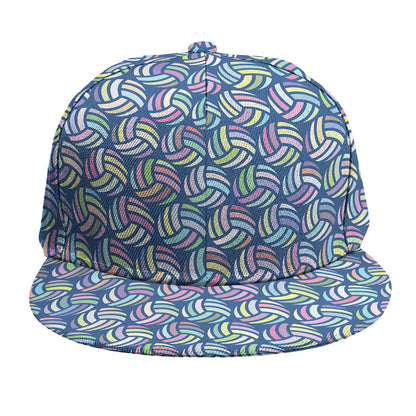 Pastel Volleyball Pattern Print Snapback Cap